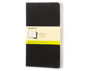 Блокнот Moleskine Cahier Journal Large A5 40 листов черный без линовки на сшивке (130x210 мм)